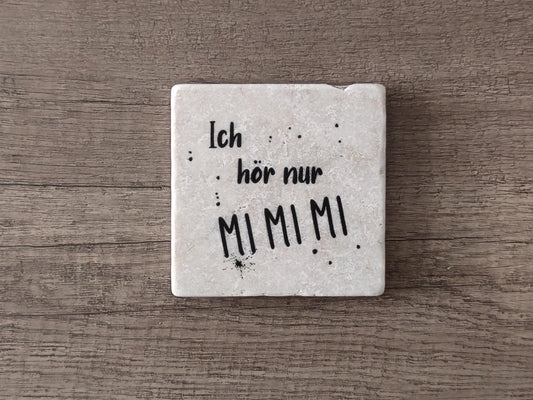 Untersetzer aus Marmor | Ich hör nur MIMIMI | Vintage | Shabby |